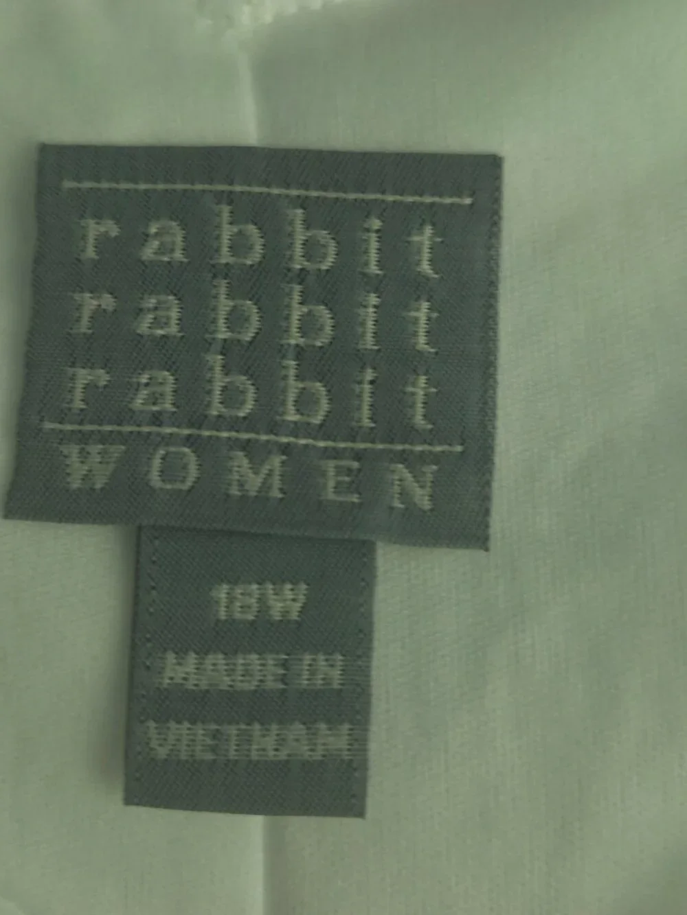 White Summer Dress-Rabbit, Rabbit, Rabbit, Size 18W - Picture 3 of 5